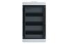 SM Distribution Box Vortex, 3x 12| 36M, 1500VAC/DC, PEN 12^12, 595x300x147mm, PC/ABS, -25..60°C, UV-stable, HF, cl. II, IP65 IK10, Maxpro, transparent^grey