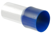 Wire-End Ferrule w. Collar Ce 1200027 w, H120x27mm, 25pcs/pck, blue