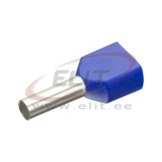 Twin Wire-End Ferrule w. Collar Ct 025013 w, 2x2.5x13mm, 50pcs/pck, blue
