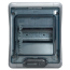 SM Distribution Box Plexo³, 6M, 32A 400VAC, PEN 4^4, 200x164x116mm, reinforced polystyrene ^PC, -25..40°C, incl. 5 cable glands, UV-stable, HF, cl. II, IP65 IK09, transparent^grey