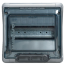 SM Distribution Box Plexo³, 8M, 40A 400VAC, PEN 8^8, 200x200x116mm, reinforced polystyrene ^PC, -25..40°C, incl. 7 cable glands, UV-stable, HF, cl. II, IP65 IK09, transparent^grey