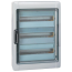 SM Distribution Box Plexo³, 3x 18M, 125A 400VAC, PEN 27^27, reinforced polystyrene ^PC, -25..40°C, incl. 18 cable glands, UV-stable, HF, cl. II, IP65 IK09, transparent^grey