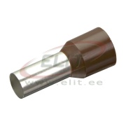 Wire-End Ferrule w. Collar Ce 250018 w, H25x18mm, 50pcs/pck, brown