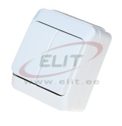 SM Switch Nortic, 2gang 1way, 10A 250VAC, plug-in clamp, IP44, white