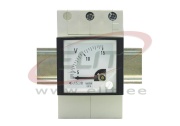 Voltmeter EB16N, moving-iron, 300VAC, scale 90°, cl.1.5, DIN TS35