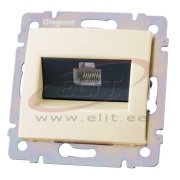FM Socket Valena, mech.| RJ45 cat.6 UTP, spring clamp, beige
