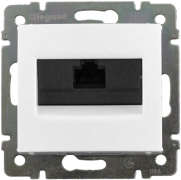 Socket Valena, mech.| RJ45 cat.6 UTP, spring clamp, white