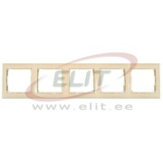 Frame Valena, 5gang, horiz. mount, beige