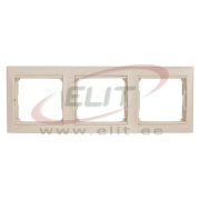 Frame Valena, 3gang, horiz. mount, white