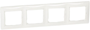 Frame Valena, 4gang, horiz. mount, white