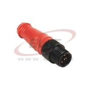 Shorting Plug 898D, M12, 4NC 4A 30VDC, IP67, Nema6P, red