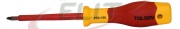 VDE Screwdriver, double-crosstip Pozi, PZ2 x100| 215, insulated blade, 1000V