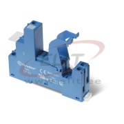 Socket 97.01, 46.61, takes 99.02, incl. 097.01 plastic retain clip, TS35, blue