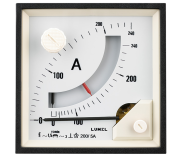 Ammeter BE39, bimetallic ^moving-iron, 480A 400/5A, cl1.5, 15min, scale 90°, ■96x96mm/ □92x92mmm