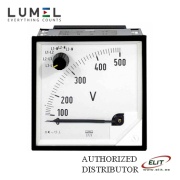 Voltmeter EP27, moving-iron, Change-over Switch, direct 500VAC/ L1/L2/L3-N 300VAC, cl.1.5, scala 90°, terminal cover, -25..40°C, ■72x72mm/ □68x68mm