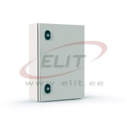 Mild Steel Enclosure E COR, 300Wx500Hx150D, plain door, mounting plate, 1x gland plate 210x55, 1x lock w. ø3mm double bar key, C3M| epoxy resin layer, IP66 IK10, Nema4, grey