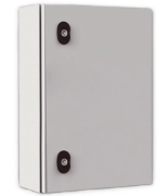 Enclosure E COR, 600Wx800Hx200D, plain door, mounting plate, 2x gland plate 210x110, 2x lock w. ø3mm double bar key, C3M| epoxy resin layer, IP66 IK10, Nema4, grey