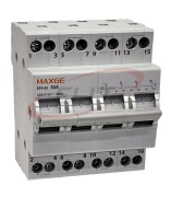 Changeover Switch, 4P 1-0-2 63A 250/500VAC, 1..16mm², 4M, TS35