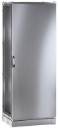 Stainless Steel Cabinet E NUX, 600Wx1800Hx400D, frame, blank door, rear panel, lever-operated double bar locking w. 3mm double-bit insert, modular, adj. cable entry w. sealing gasket, AISI 304L, CE/EX/TÜV/RINA/UL/EAC/RoHS, IP55 IK10, NEMA12