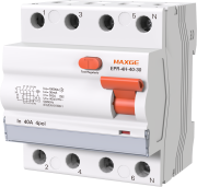 Residual Current Circuit Breaker EPR, 4P 40A 415VAC 10kA, type AC 30mA, 25mm²