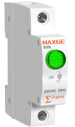 LED Indicator, green, 24VAC/DC, 1..16mm², 1M, TS35