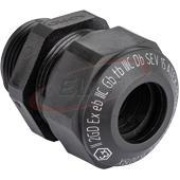 Cable Gland Ex Progress GFK, M40x1.5, ø30..33mm, thread 15mm, -20..85°C, glass fiber reinforced polyamide ^TPE|NBR, HF, incl. O-ring, Ex e II, CE/IECEx/DNV, IP66/68, black