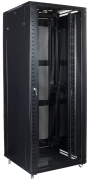 Free-Standing Rack 19in, 42U 800Wx2055Hx1000D, perforated front door, removable side panels, cable entry on the top ^bottom, incl. adj. feet ^castors, max. load 800kg, flatpack, black