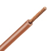 Wire H05V-K, 0.5mm² 300/500V -40..70°C, 100m/pck, brown