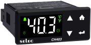 CH403C-3-NTC| Cooling Controller, 3dig. 7seg. LED white display, touch keypad, input NTC 10kΩ (incl. probe), IDM, output relay 1CO 10A 250VAC/ 30VDC ^alarm 5A 250VAC/ 30VDC, set point, heat cool ^defrost control, 230VAC, ■36x72/□29x71, IP65