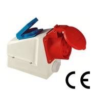 SM Industrial Socket Combo, 3P+E+N 16A 415VAC ^2P+E Schuko 16A 250VAC, inc. CG M25x1.5, IP44, MaxPro