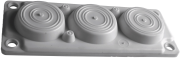 Multigate HTC-3, FL21/ C-hole| 216x84mm, 2x 24..54, 1x 30..59, 3x 6..14, -40..130°C, fastening hole ø10mm, incl. rivets set, HF, IP65/55, grey