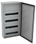 SM Distribution Box JXJ, 4x 24M, 125A 400VAC, 550x870x140mm, top, bottom cable entry plates, galvanised steel sheet, -5..40°C, 4x FL21, Jumax JXJ 96-24, IP44 IK10, MaxPro, pebble grey
