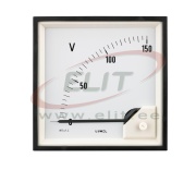 Voltmeter MA17N, moving-coil, 600VDC, scale 90°, ■72x72mm/ □68x68mm, IP52