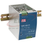 Power Supply NDR, input 90..264VAC/ 127..370VDC, output 480W 20A 24..28VDC, LED, W85.5mm, TS35, UL/TÜV/CE