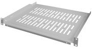Cantilever Shelf 19in, 1U D450 2points, load 25kg, incl. bolt kit, grey