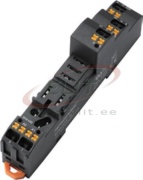 Relay Socket SRU05-ST, SR2P, SR20T, 1P 16A 300V, push-in, RTF 1CO relays, incl. plastic retaining clip, marker, UL/TÜV/CE, TS35