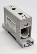 Universal Terminal Block Al/Cu TBA, 1P (2holes) 35-95mm² 220/245A 1000VAC/1500VDC, 35mm DIN-rail, panel mount, grey