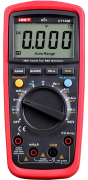 Digital Multimeter, 10A 600VAC/DC 40MΩ 99.99mF 10MHz, LCD (4000) 58x36mm, auto/manual/true RMS, NCV/continuity buzzer, duty cycle 0.1%..99.9%, diode ~3V, incl. 2x 1.5V battery (R6), test leads, UNT-T