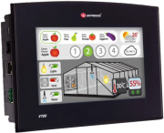 PLC^HMI Vision700, 7in 65k (16bit) color TFT touch LCD LED backlight, CANopen/ RS232/ RS485/ USB/ Ethernet, 12..24VDC, IP65/66 ^NEMA4X