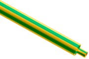 Heat Shrink Tubing H-2F (YG), 6.4/3.3mm, thin-wall, crosslinked polyolefin -55..135°C/ +100°C, flame-retardant ^high flexibility, 1m/pce, yegr