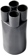 Cable Breakout HLB 420, 4cores, 55/21mm, L150mm, thick-wall, hot melt adhesive, crosslinked polyolefin -55..125°C/ +130°C, UV resistant, black
