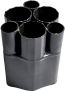Cable Breakout HLB 510, 5cores, 40/19mm, L98mm, thick-wall, hot melt adhesive, crosslinked polyolefin -55..125°C/ +130°C, UV resistant, black