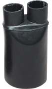 Cable Breakout HLB 205, 2cores, 22/8mm, L55mm, thick-wall, hot melt adhesive, crosslinked polyolefin -55..125°C/ +130°C, UV resistant, black