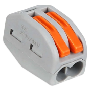 Splicing Connector WCT, w. levers, 2x 0.08..4mm² stranded/blank, 32A 400V