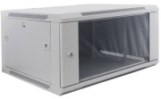 Wall Mount Rack 19in, 15U 600Wx769Hx600D, glass door, removable side panels, grey