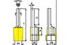 Pin Terminal w. Collar Pin g, 4..6mm² 600V, -25..75°C, PVC ^brass, 100pcs/pck, yellow