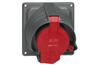 Panel Mount Socket Prisinter Hypra, 3P+N+E 63A 415VAC, plastic, IP44