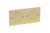 Floor Socket Box Arteor/Mosaic, rectangular, 2x 2M, white LED, 180° opening flap, IP44 IK08, golden brushed