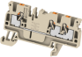 Feed-through Terminal A3C 2.5, 1-tier| 3points, 2.5mm² 24A 800V, push-in, beige