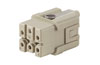 Insert HDC HQ 5 FC, female, Size 1, 5P 16A 250V, crimp
